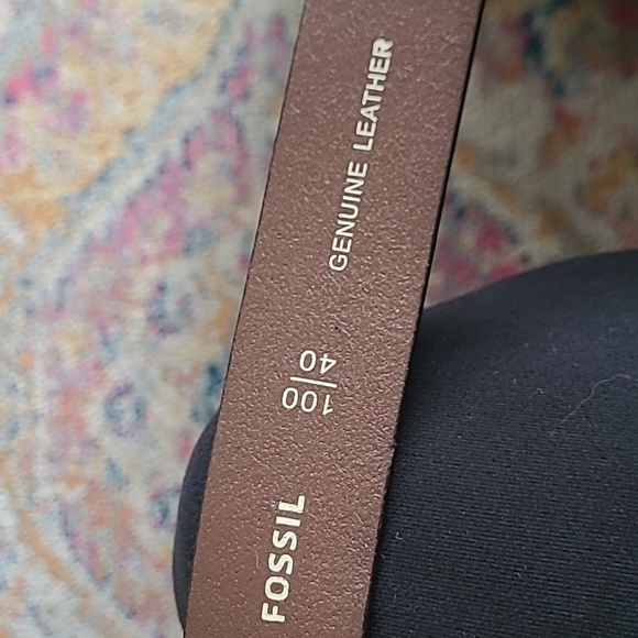 FOSSIL Dacey Brown Leather Belt - Picture 4 of 8